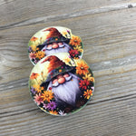 Gnome and Flowers Car Coasters