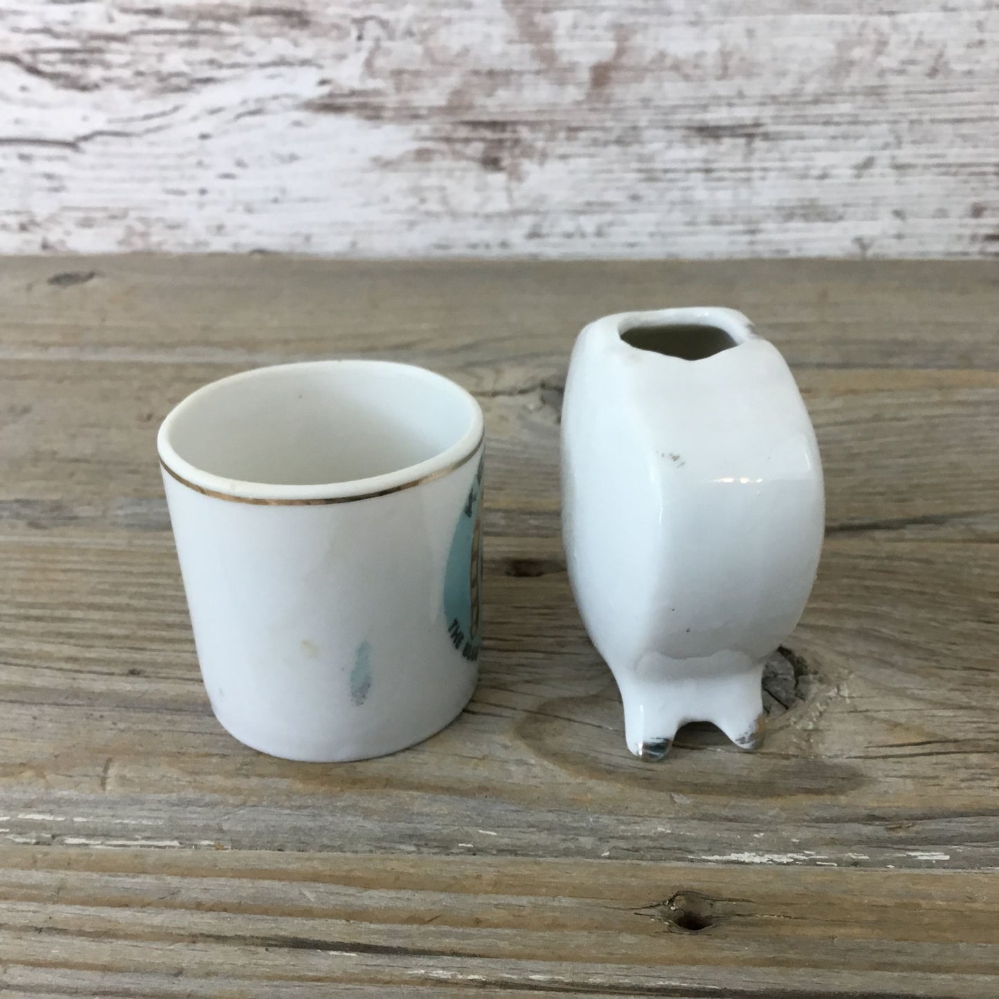 Kentucky Souvenirs - Toothpick Holder and Handled Shot Glass Blue Grass State