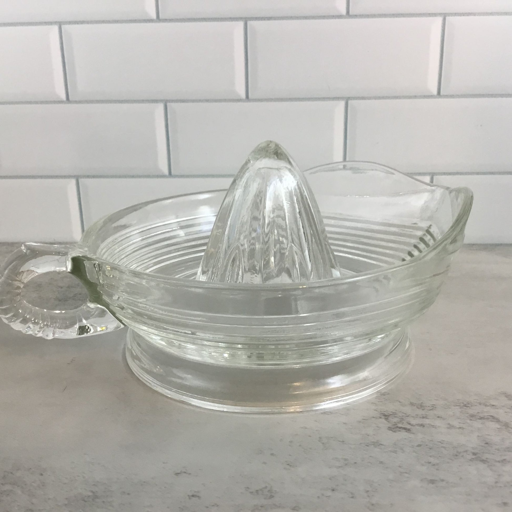 Vintage Citrus Juicer Heavy Glass Reamer 