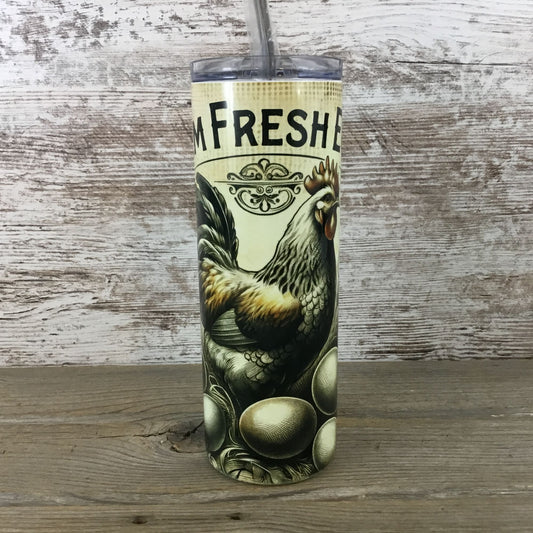 Chicken Farm Fresh Eggs Tumbler