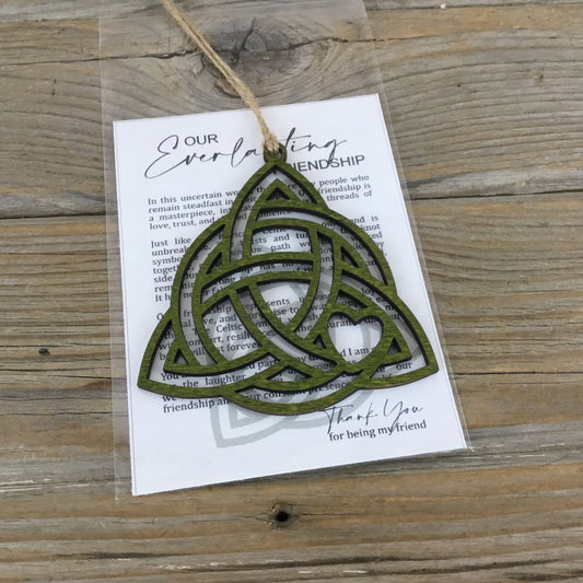 Celtic Knot of Friendship Story Card Christmas Ornament