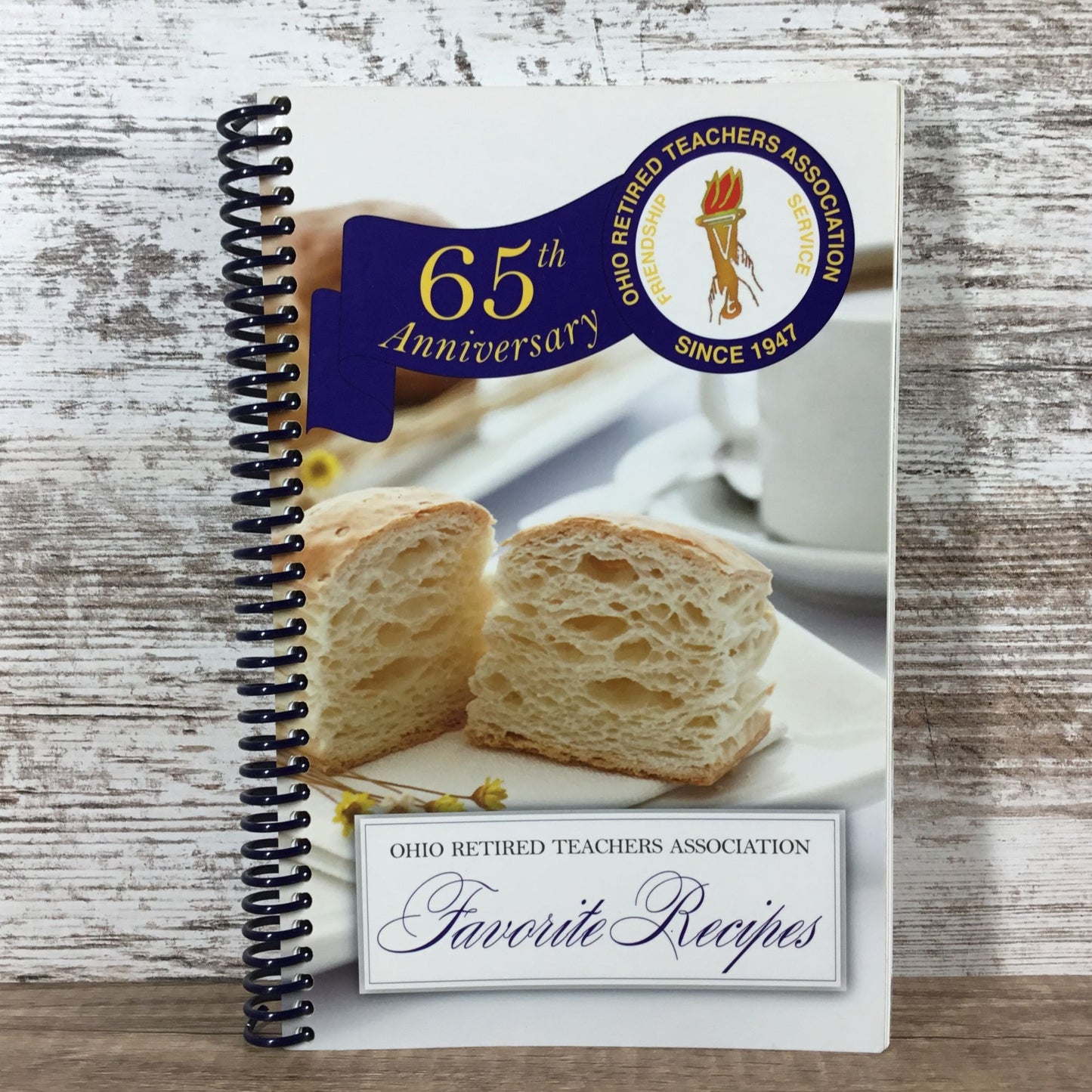 Cookbook with bread on the cover, featuring the Ohio Retired Teachers Association logo and text.