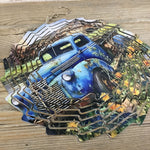 Vintage Blue Truck on the Farm Wind Spinner 10"