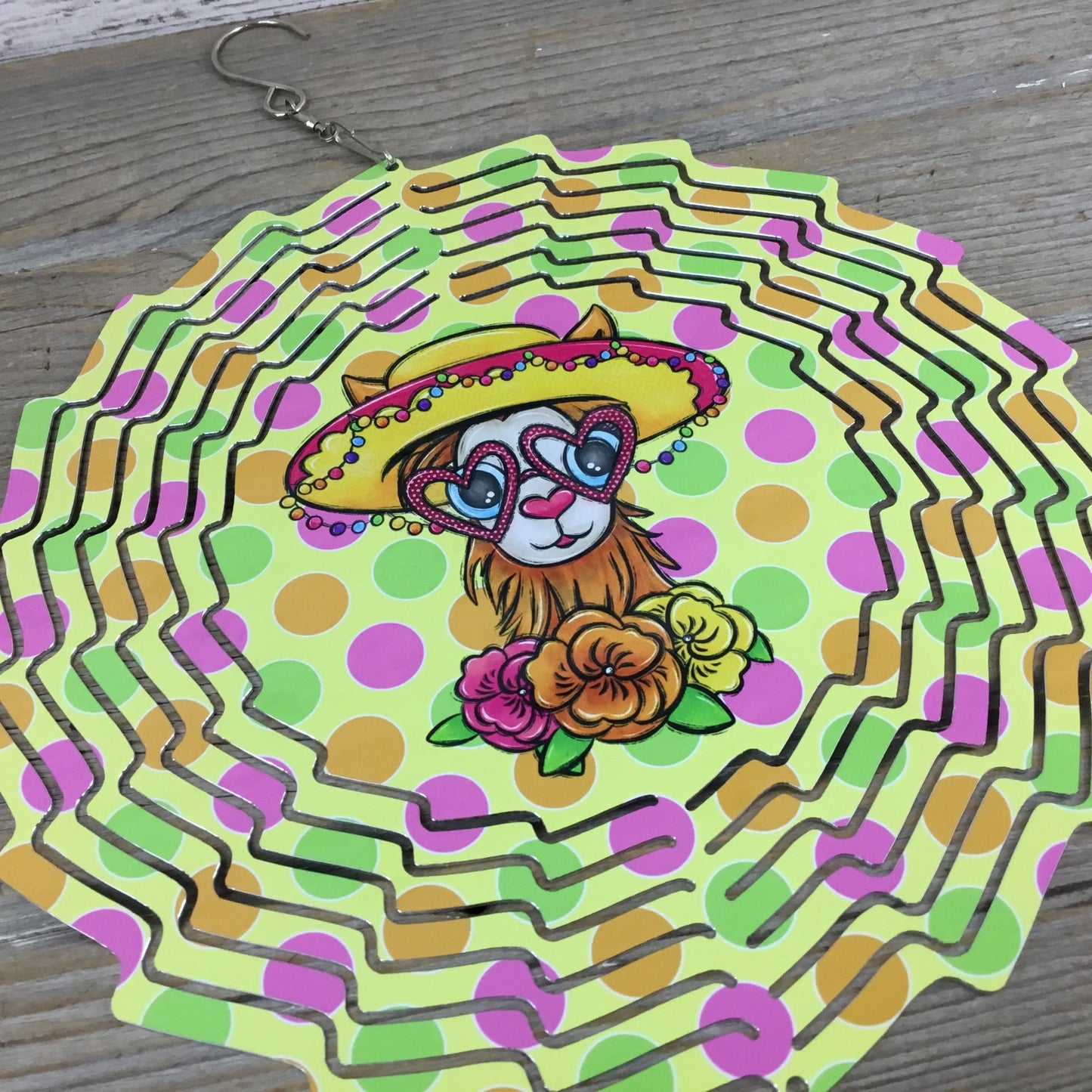 Llama or Alpaca? Whimsical Wind Spinner 10"