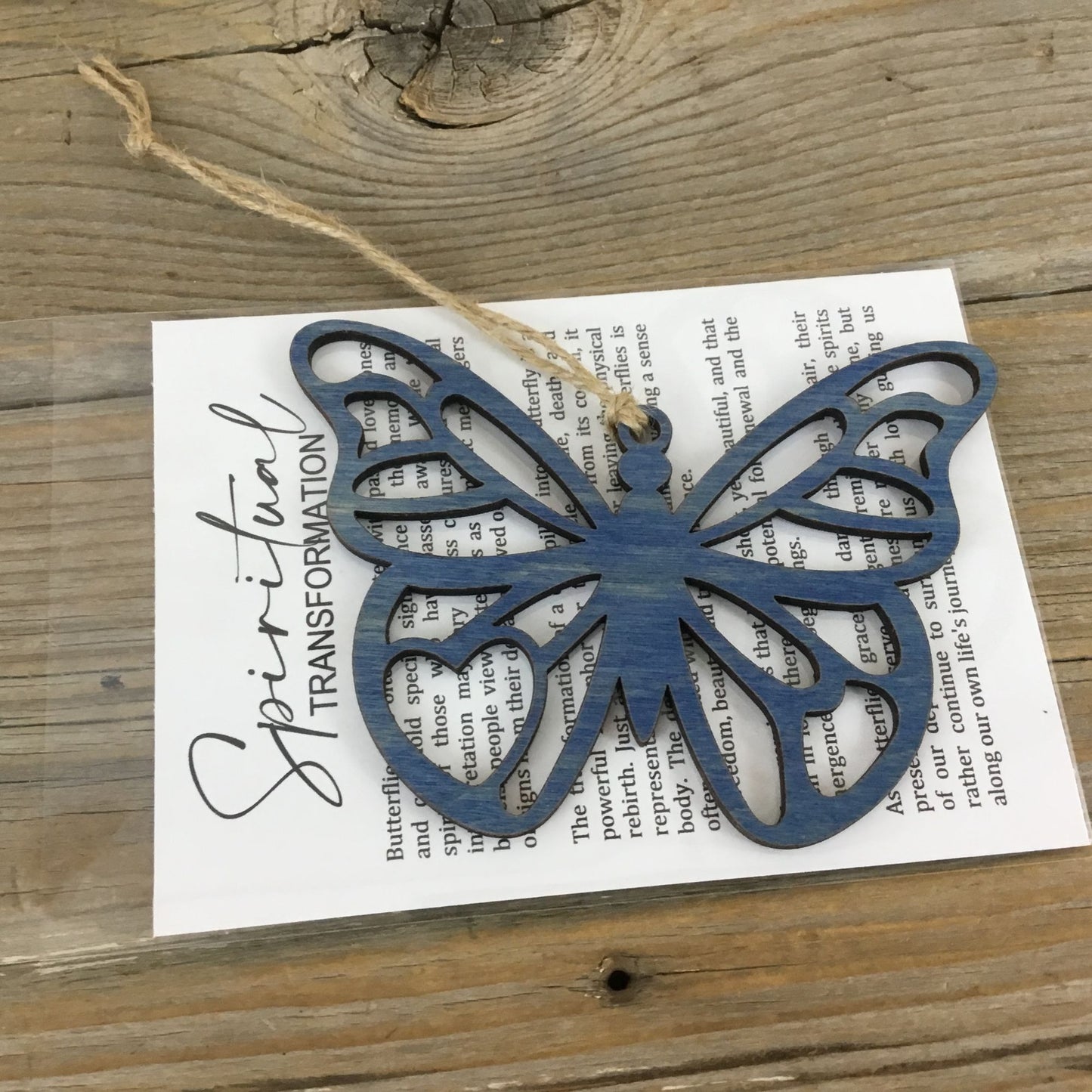 Butterfly Story Card Christmas Ornament – Laser Cut Wood Ornament