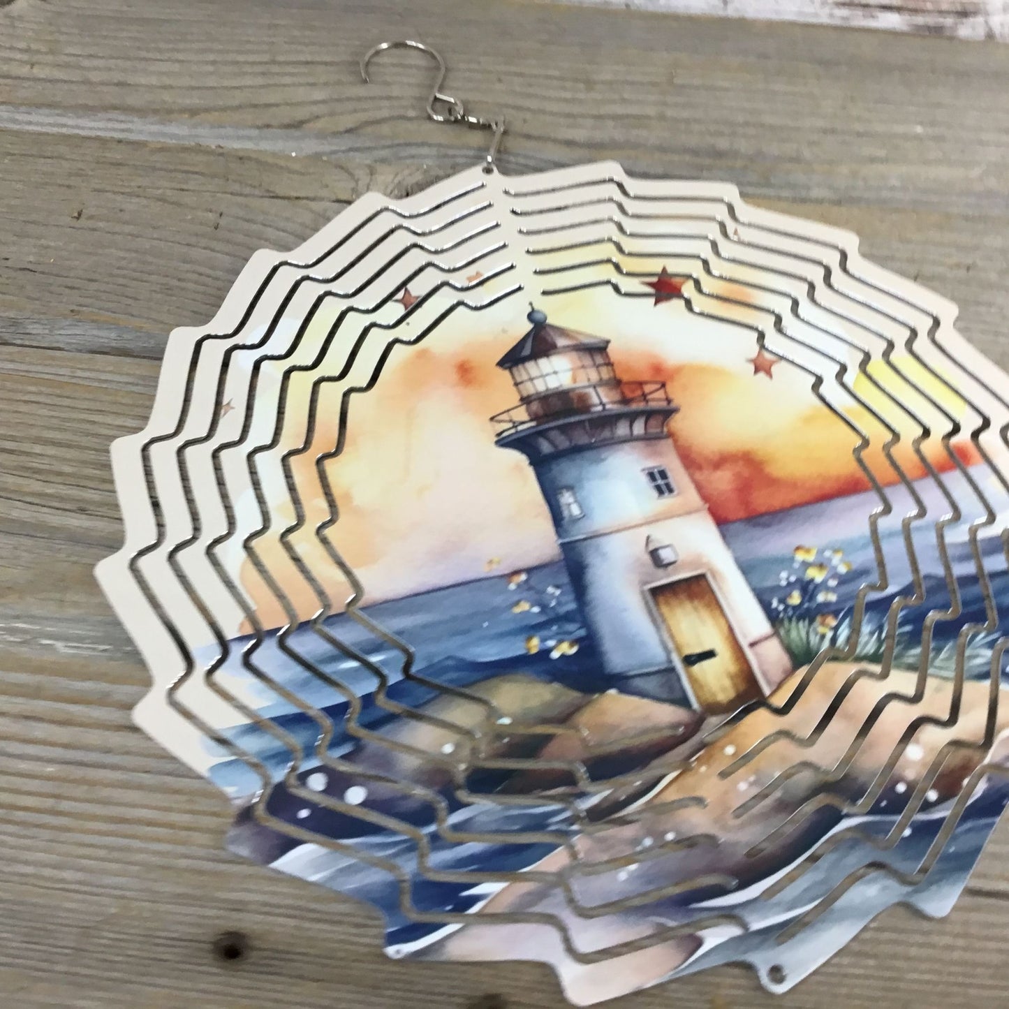 Lighthouse Wind Spinner 10"