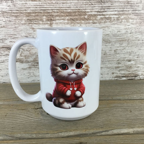 Cat in Sweatshirt Coffee Mug