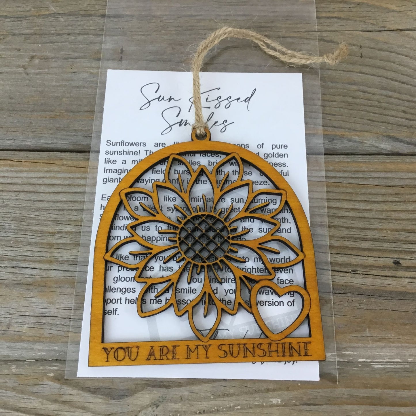 Sunflower Story Card Christmas Ornament