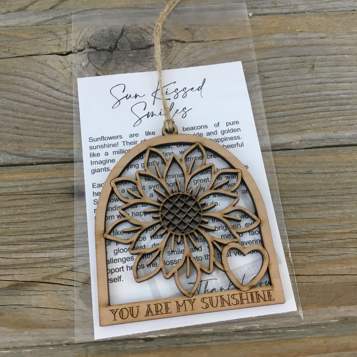 Sunflower Story Card Christmas Ornament