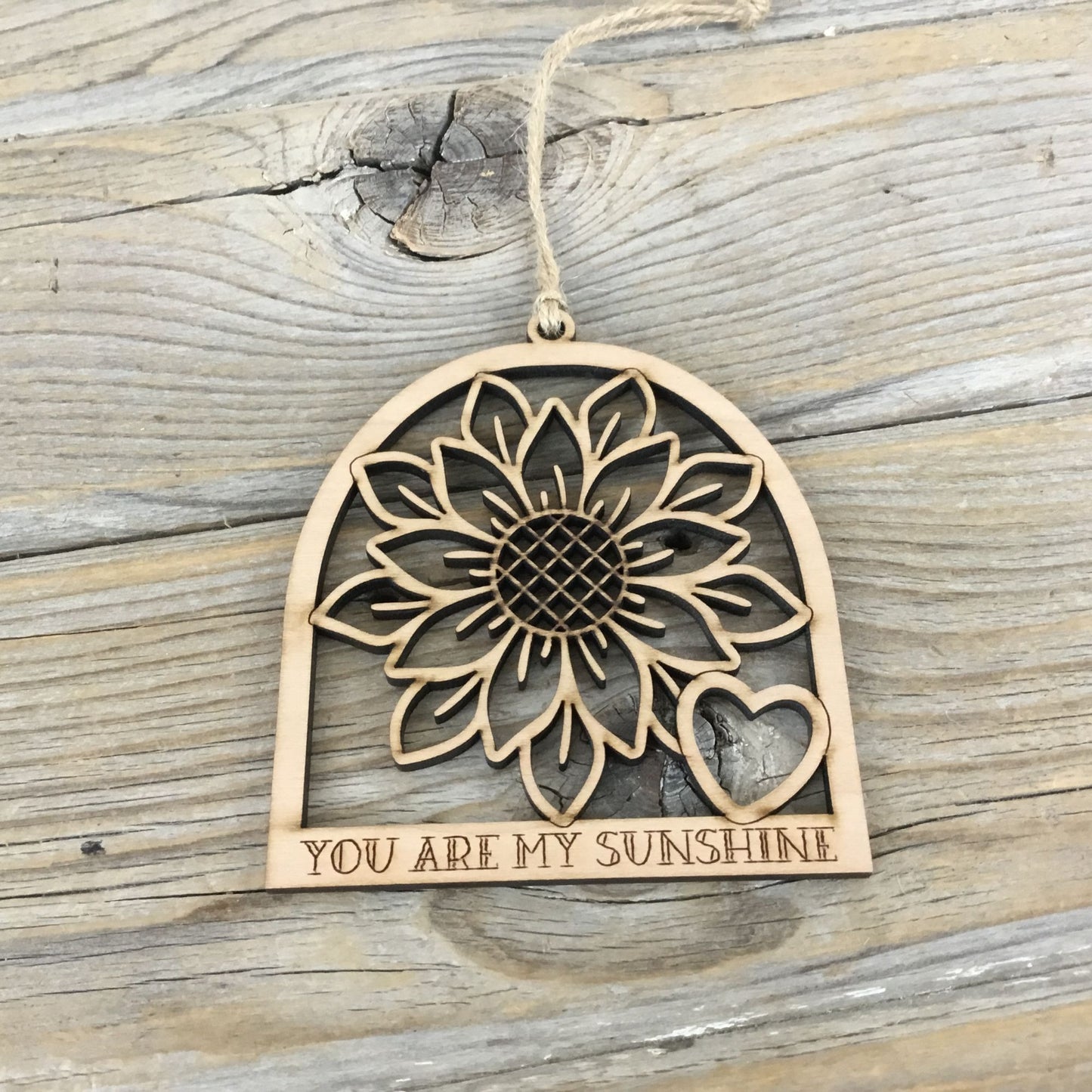 Sunflower Story Card Christmas Ornament