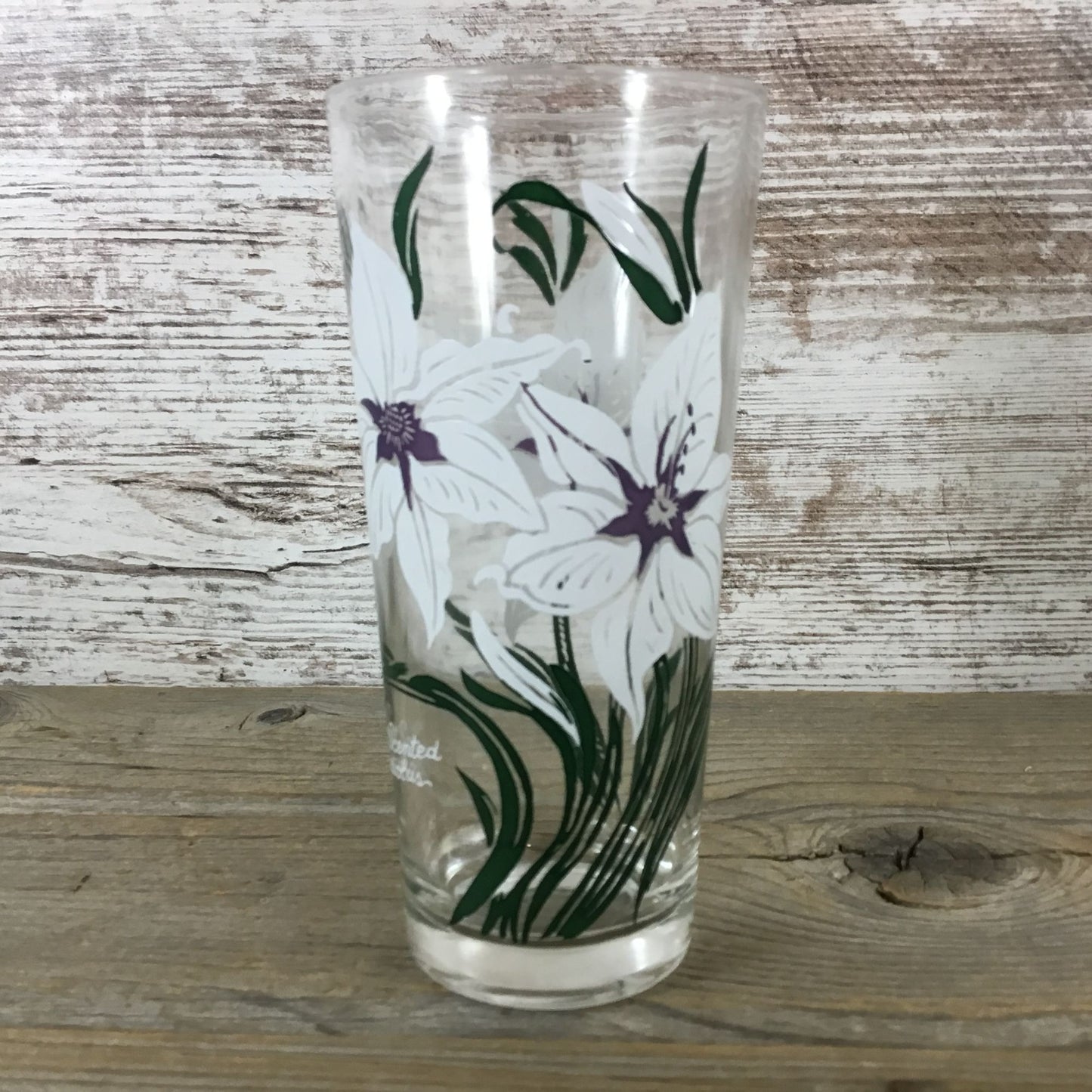 Vintage Boscul Peanut Butter Glass Sweet Scented Gladiolus 6 1/4" Iced Tea Glass