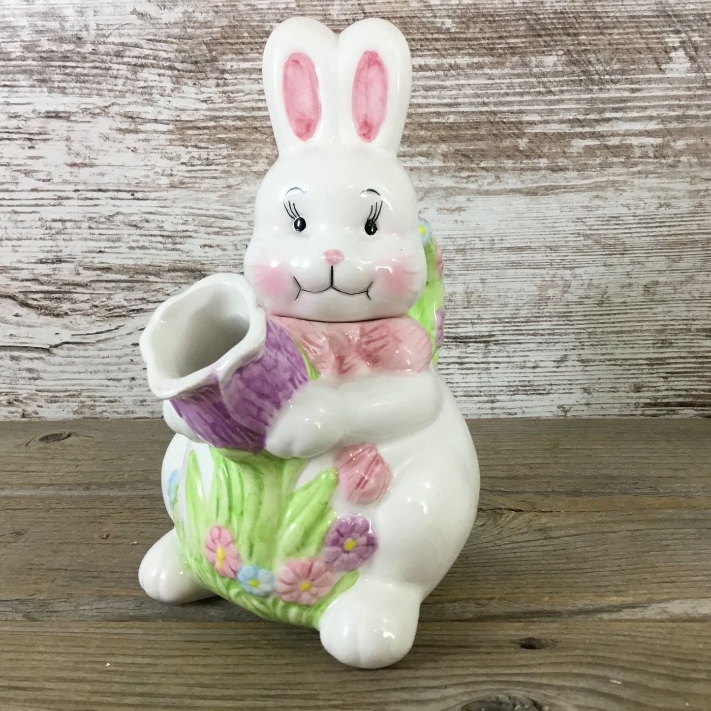 Vintage Easter Bunny Teapot – Pastel Spring Floral