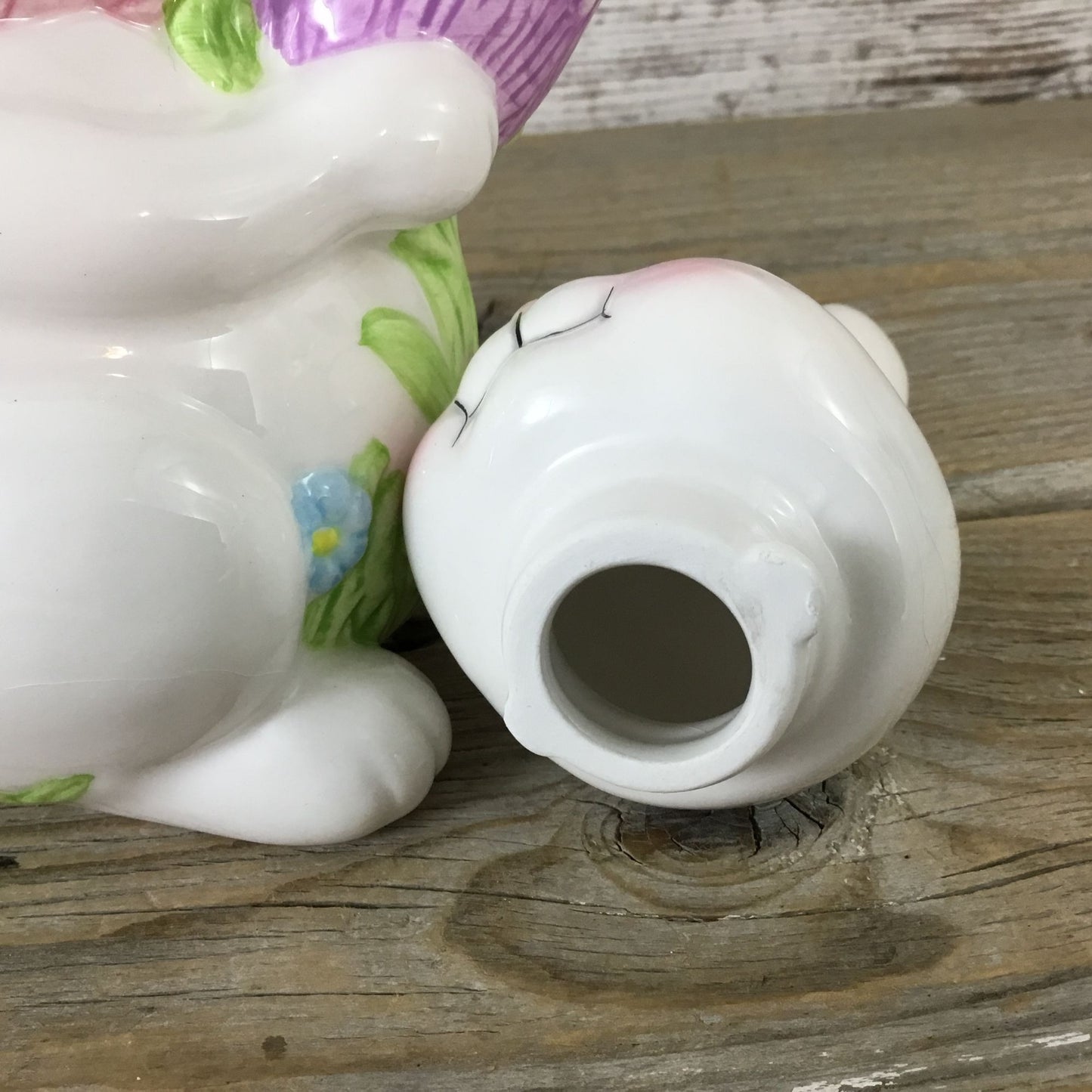 Vintage Easter Bunny Teapot – Pastel Spring Floral