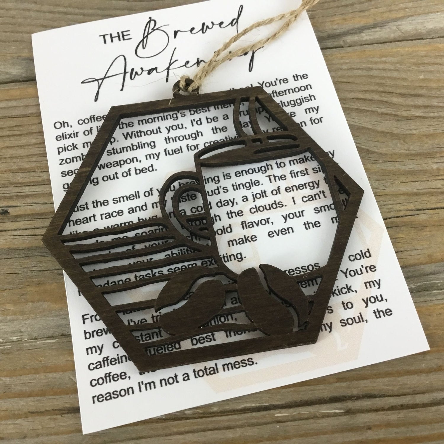 Coffee The Brewed Awakening Story Card Ornament