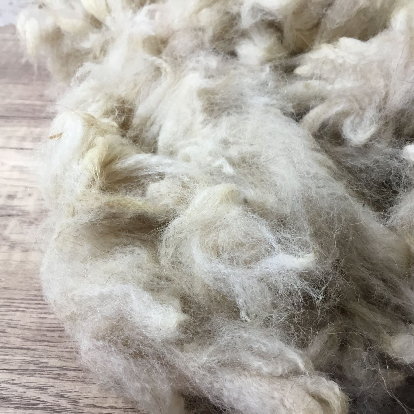 White/Fawn Natural Alpaca Bird Nesting Crafting Fiber - 1 Gallon Bag Uncleaned