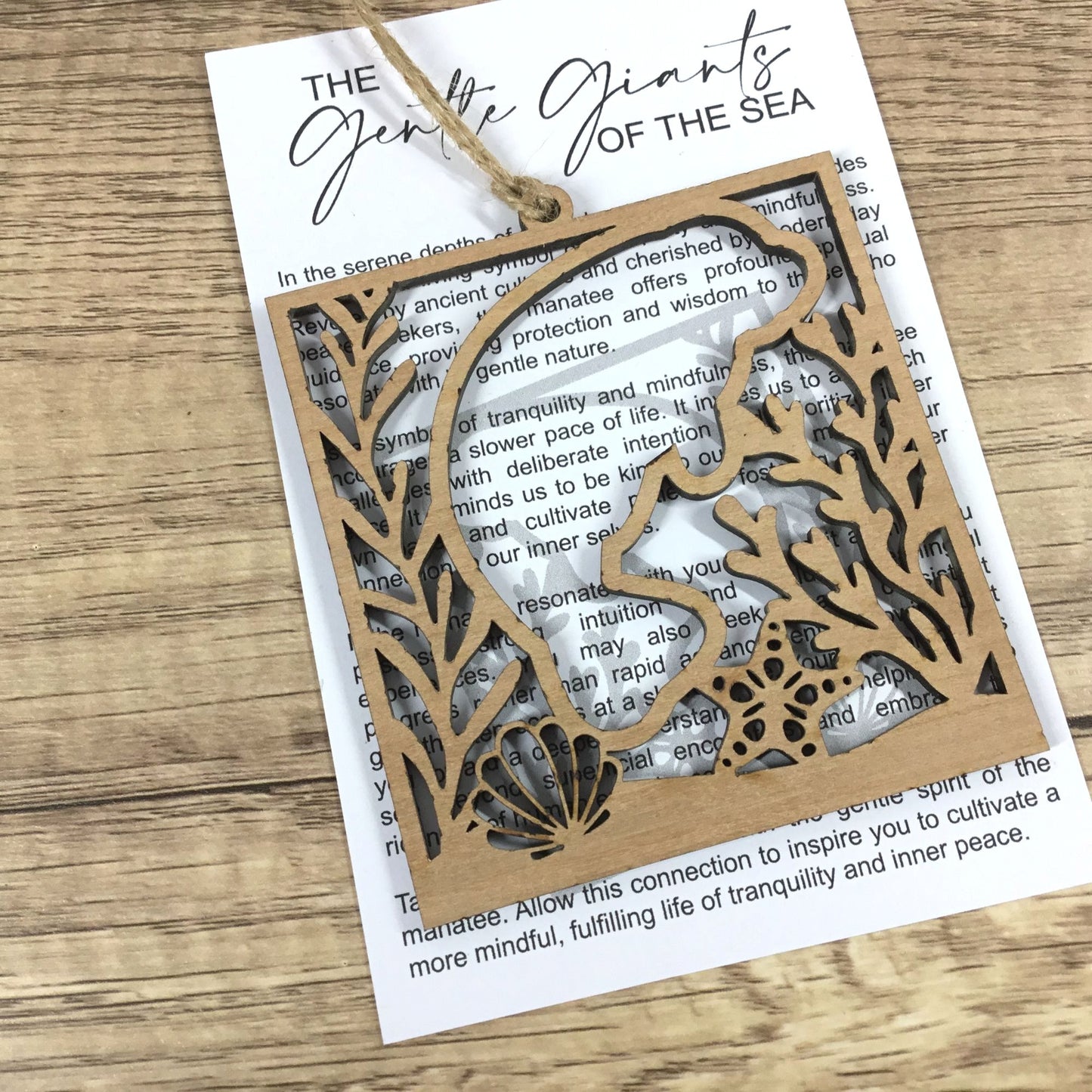 Manatee Story Card Ornament | Gentle Giants of the Sea | Tranquility & Mindfulness Keepsake