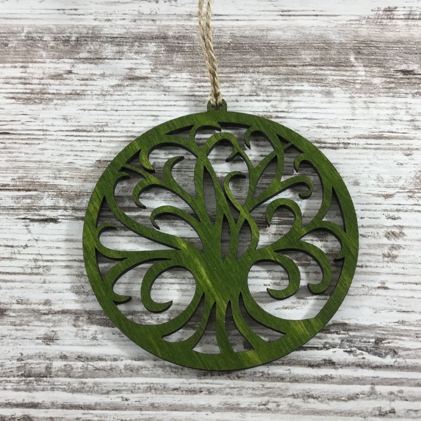 Tree of Life Wood Story Card Ornament