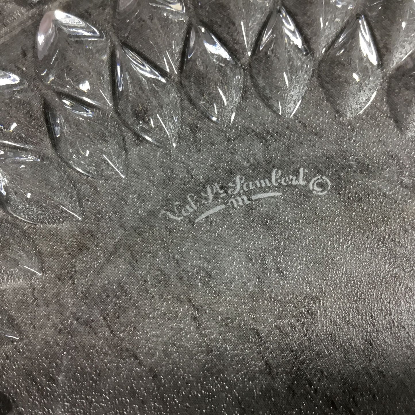 Val St. Lambert Imperial Crystal Bread Salad Plate With Diamond Pattern 7.5"