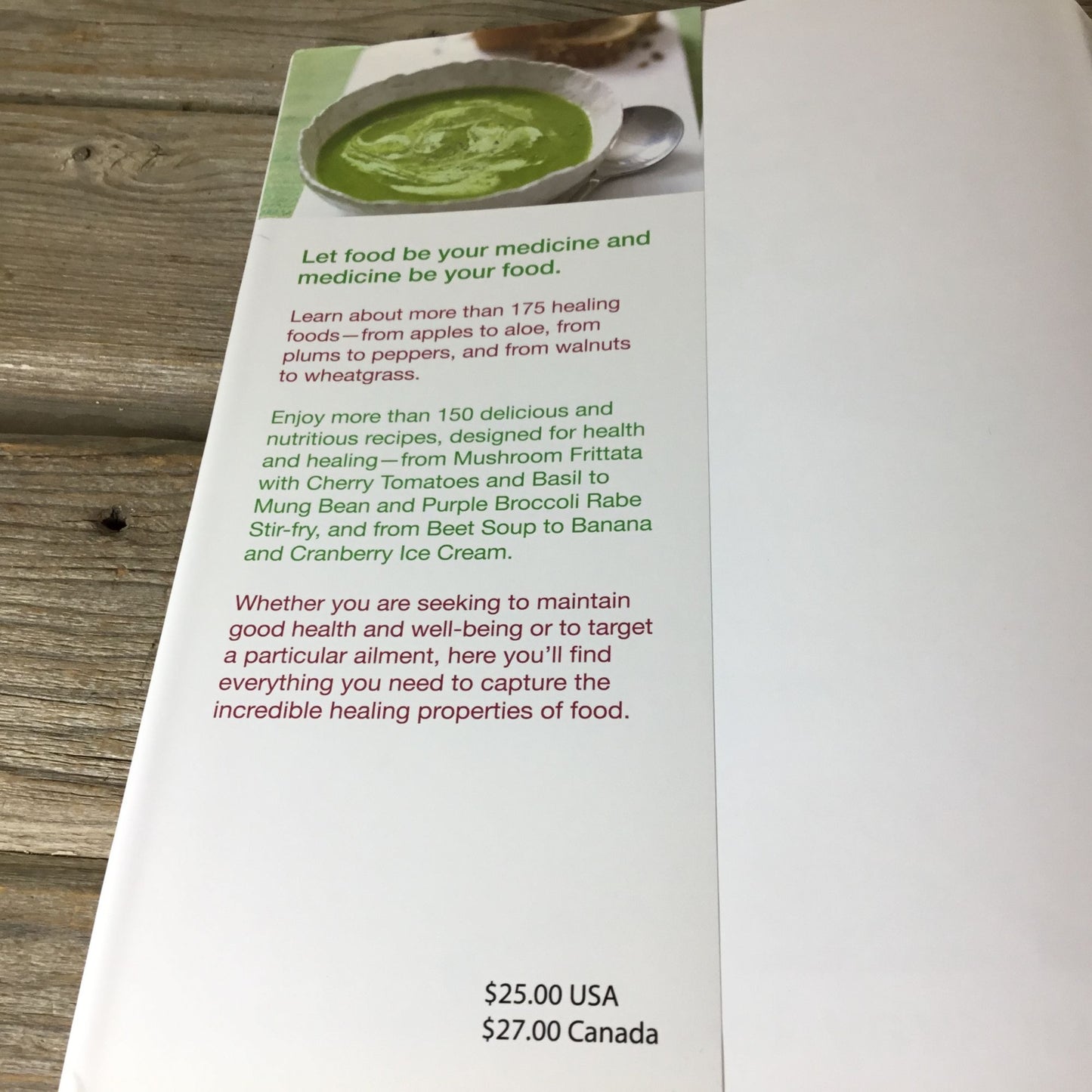 DK "Healing Foods" Hardcover Book On Nutrition & Recipes Health & Wellness Guide