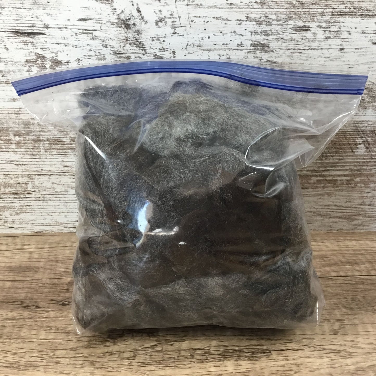 Gray Natural Alpaca Bird Nesting Crafting Fiber - 1 Gallon Bag Uncleaned