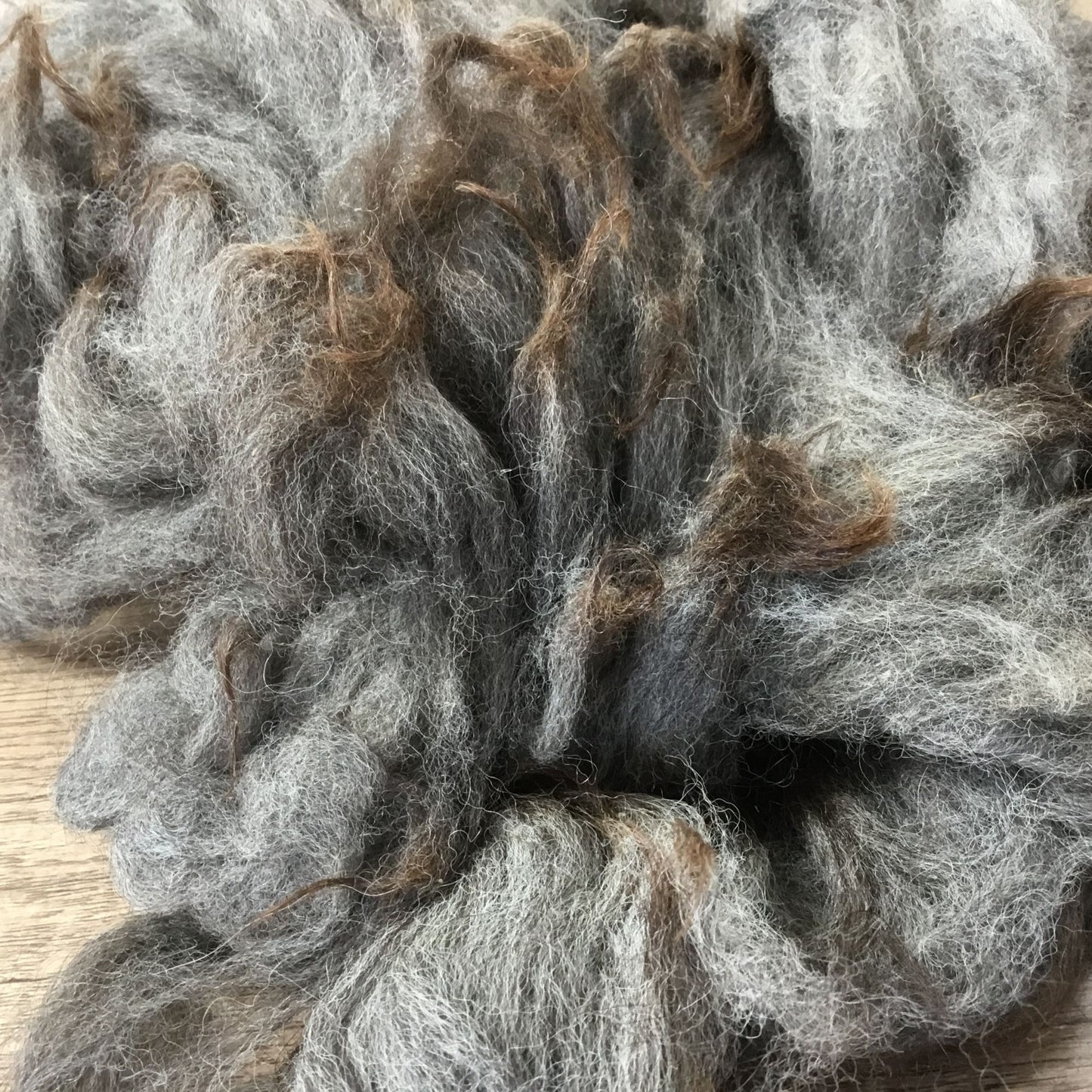Gray Natural Alpaca Bird Nesting Crafting Fiber - 1 Gallon Bag Uncleaned