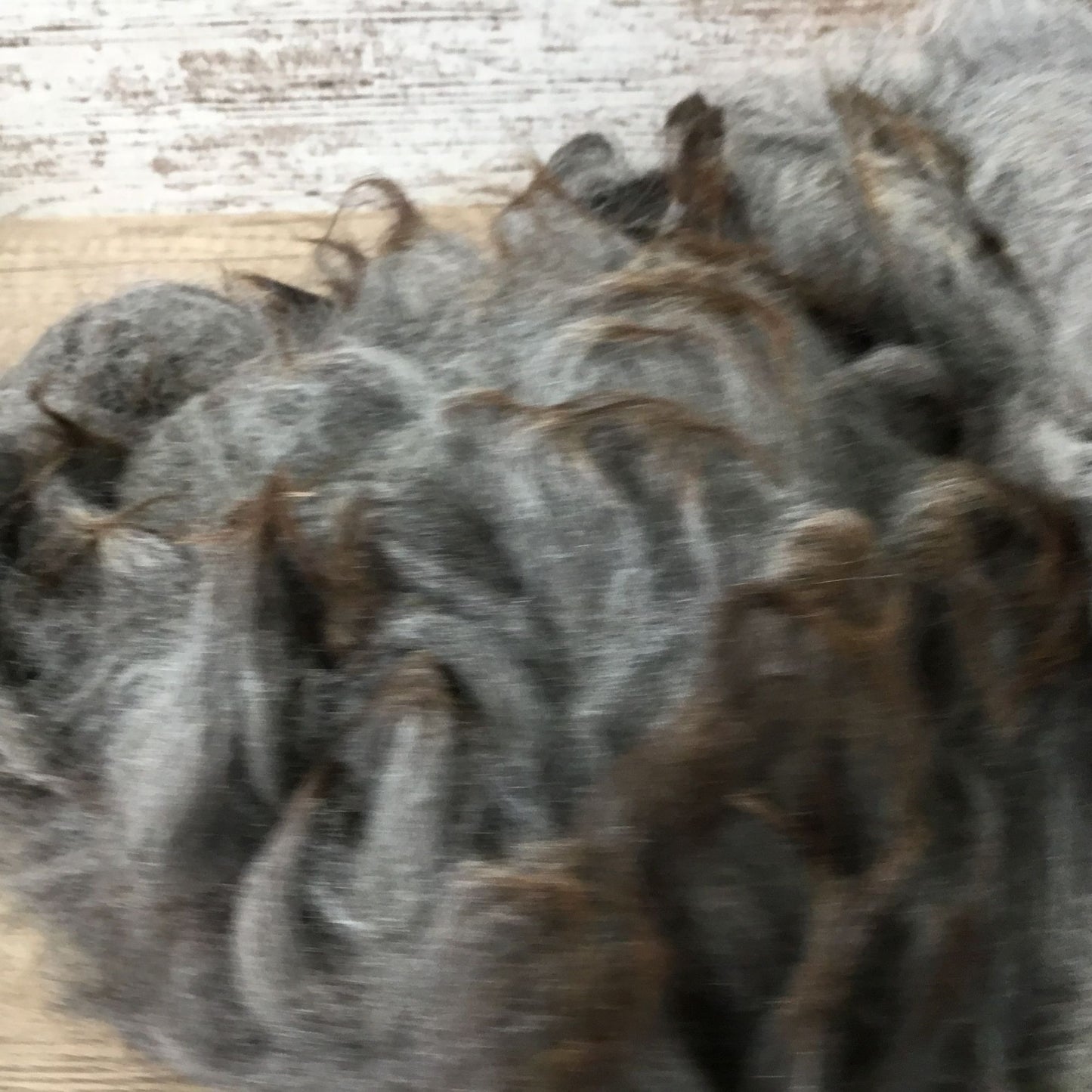 Gray Natural Alpaca Bird Nesting Crafting Fiber - 1 Gallon Bag Uncleaned
