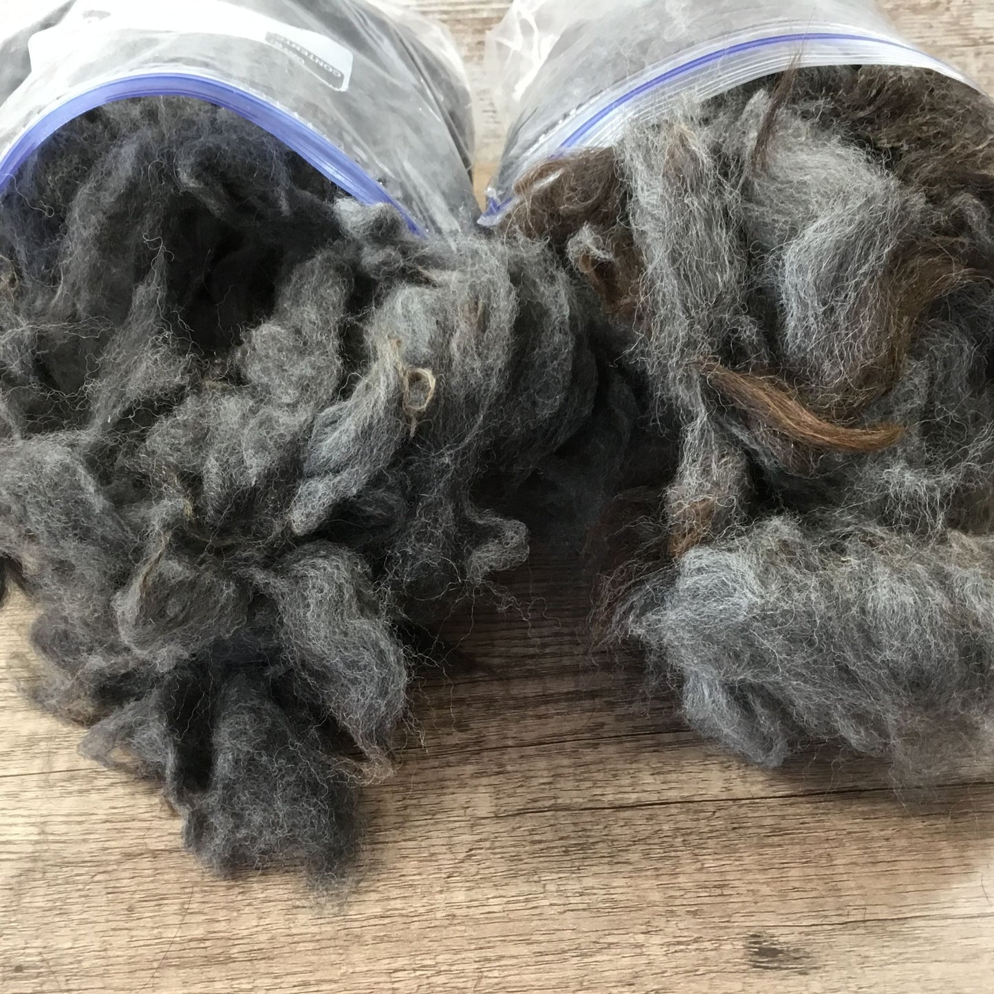 Gray Natural Alpaca Bird Nesting Crafting Fiber - 1 Gallon Bag Uncleaned