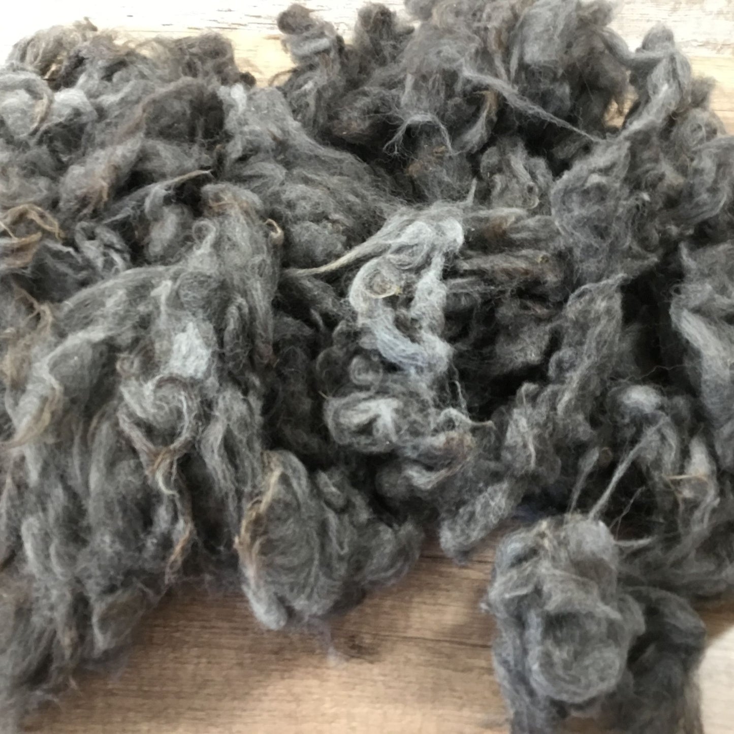 Gray Natural Alpaca Bird Nesting Crafting Fiber - 1 Gallon Bag Uncleaned