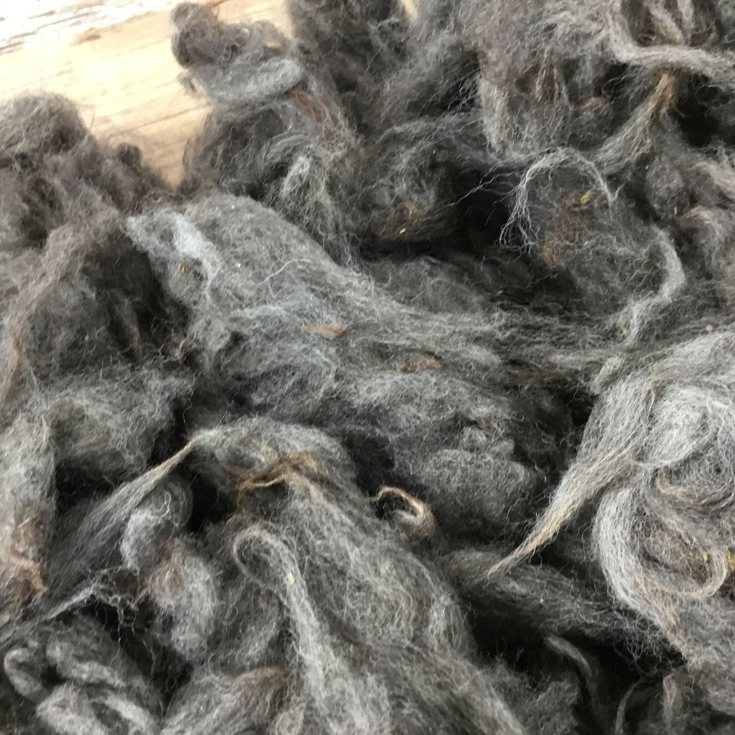 Gray Natural Alpaca Bird Nesting Crafting Fiber - 1 Gallon Bag Uncleaned