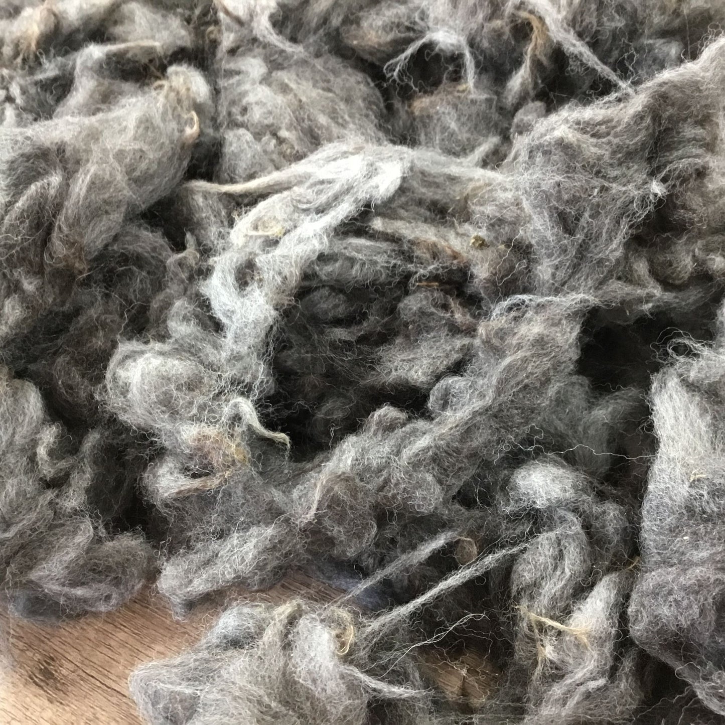 Gray Natural Alpaca Bird Nesting Crafting Fiber - 1 Gallon Bag Uncleaned