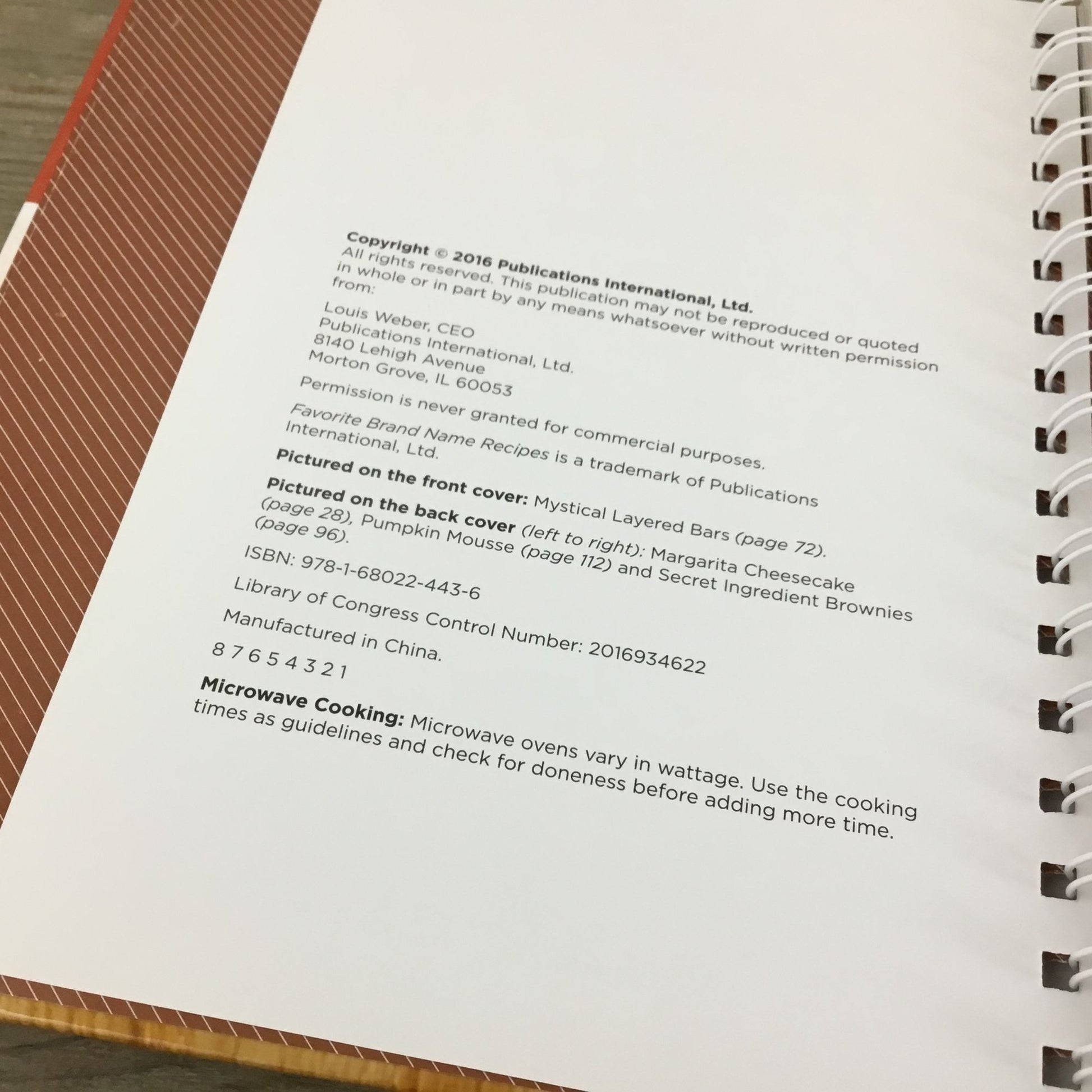 Page from a cookbook with text and copyright information.