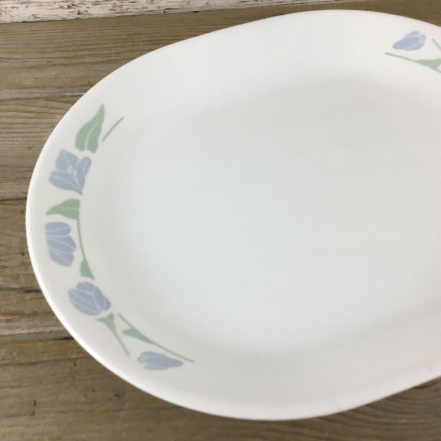 Corelle Friendship Oval Platter 12 1/4" Blue Floral Pattern