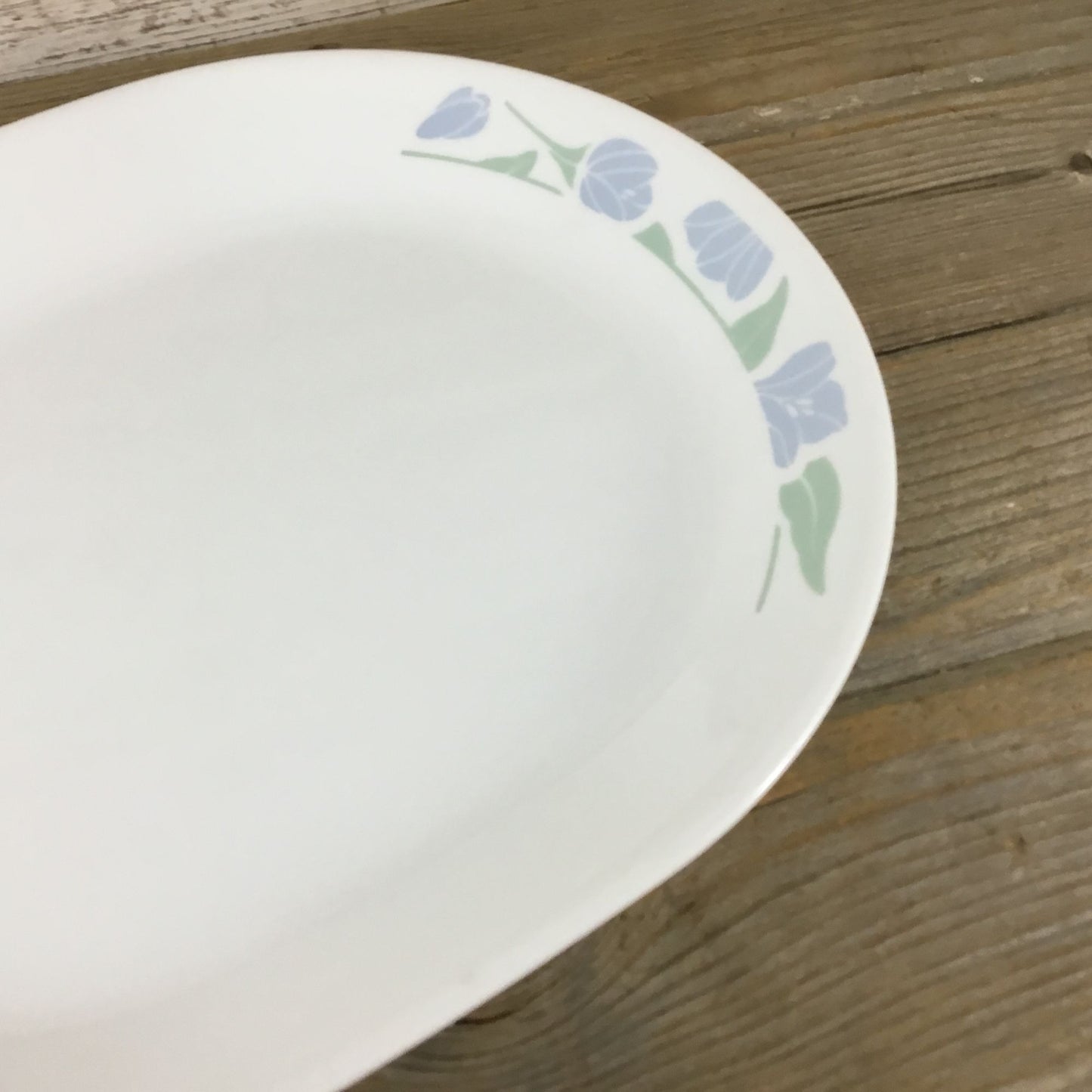 Corelle Friendship Oval Platter 12 1/4" Blue Floral Pattern