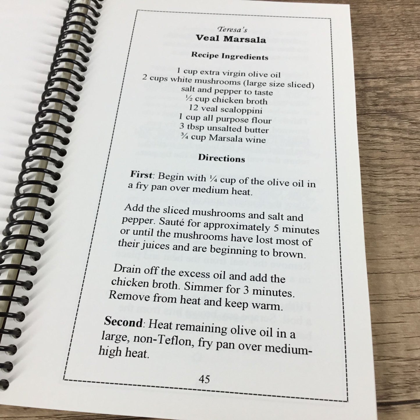 Keeping It In The Family Spiral-Bound Cookbook By Teresa Fabrizio 2008