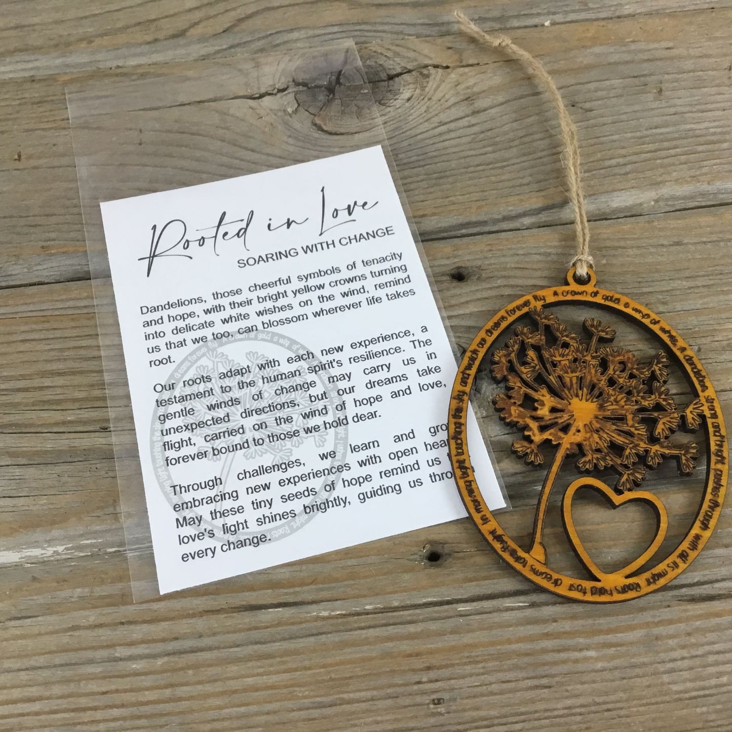 Dandelion Story Card Christmas Ornament