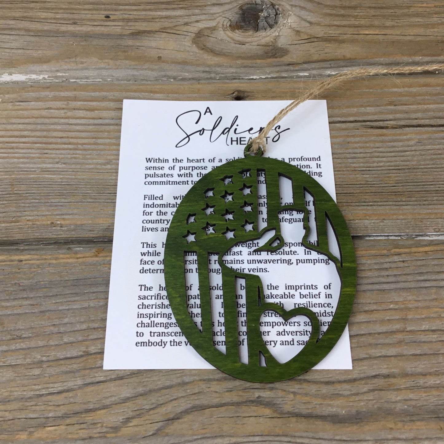 A Soldier’s Heart Story Card Ornament