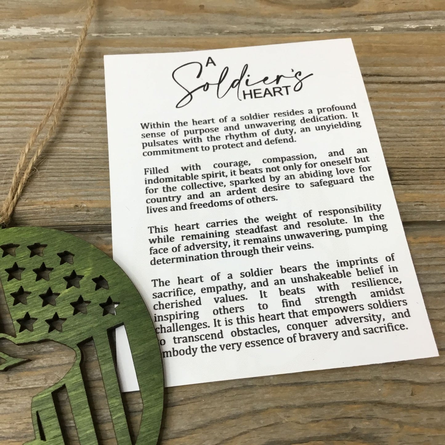 A Soldier’s Heart Story Card Ornament