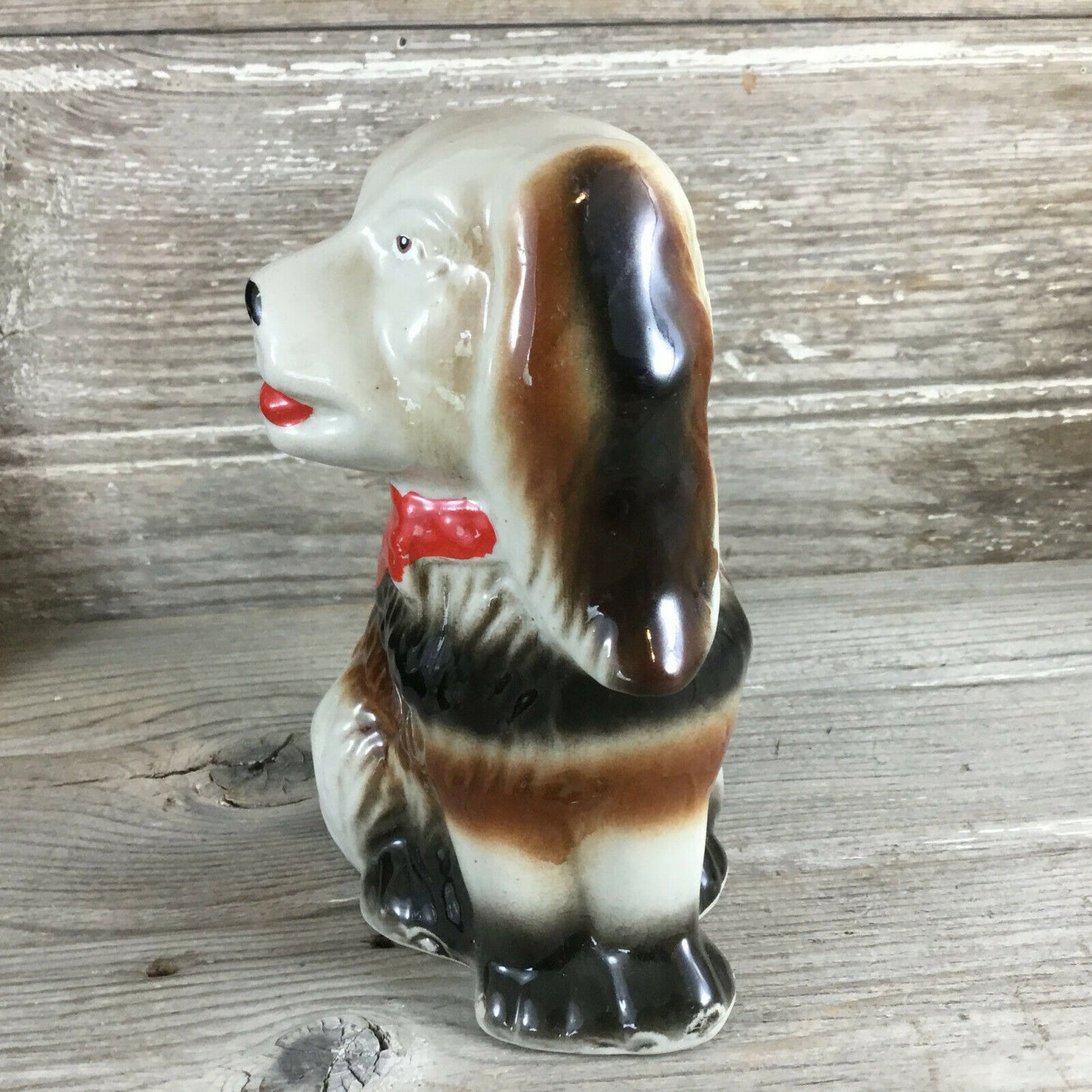 Vintage Spaniel Porcelain Dog Figurine Handcrafted Collectibles Brazil 671677