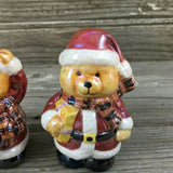 Santa Teddy Bear Salt and Pepper Shakers
