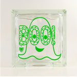 Boo Ghost Halloween Glass Block Decal