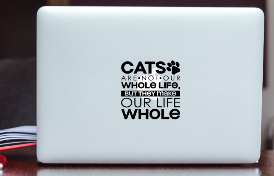 Cat's are not our Whole Life, but they Make our Life Whole Decal