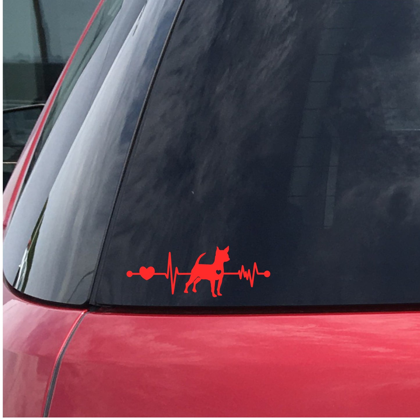 Chihuahua Heartbeat Decal