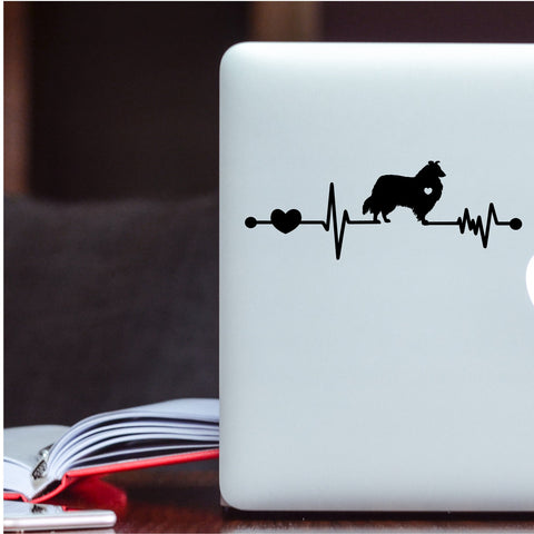 Collie Heartbeat Decal