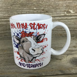 Oh, My Stars and Stripes Cow Mug