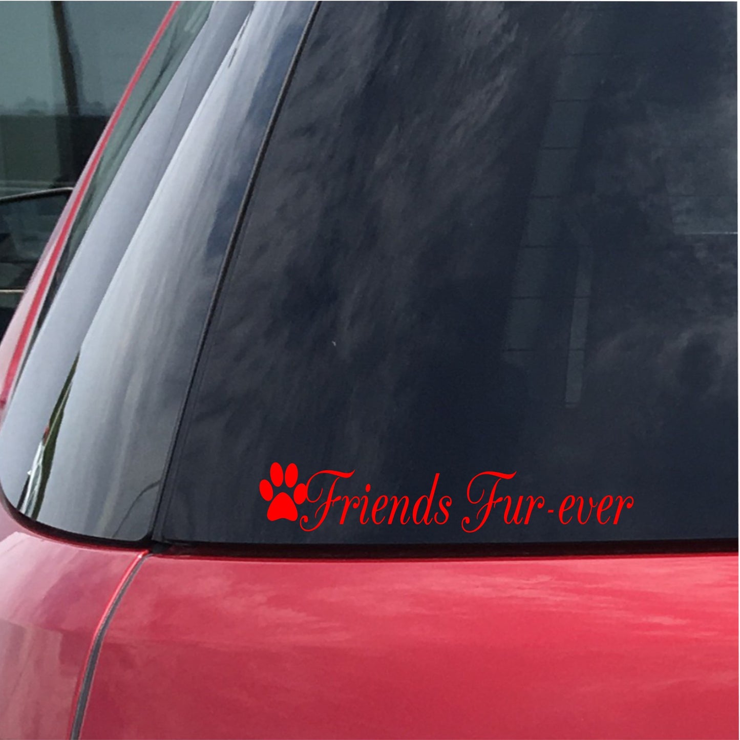 Friends Furever Paw Print Vinyl Decal