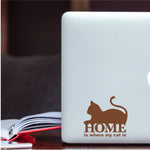 Home is Where My Cat is Vinyl Decal