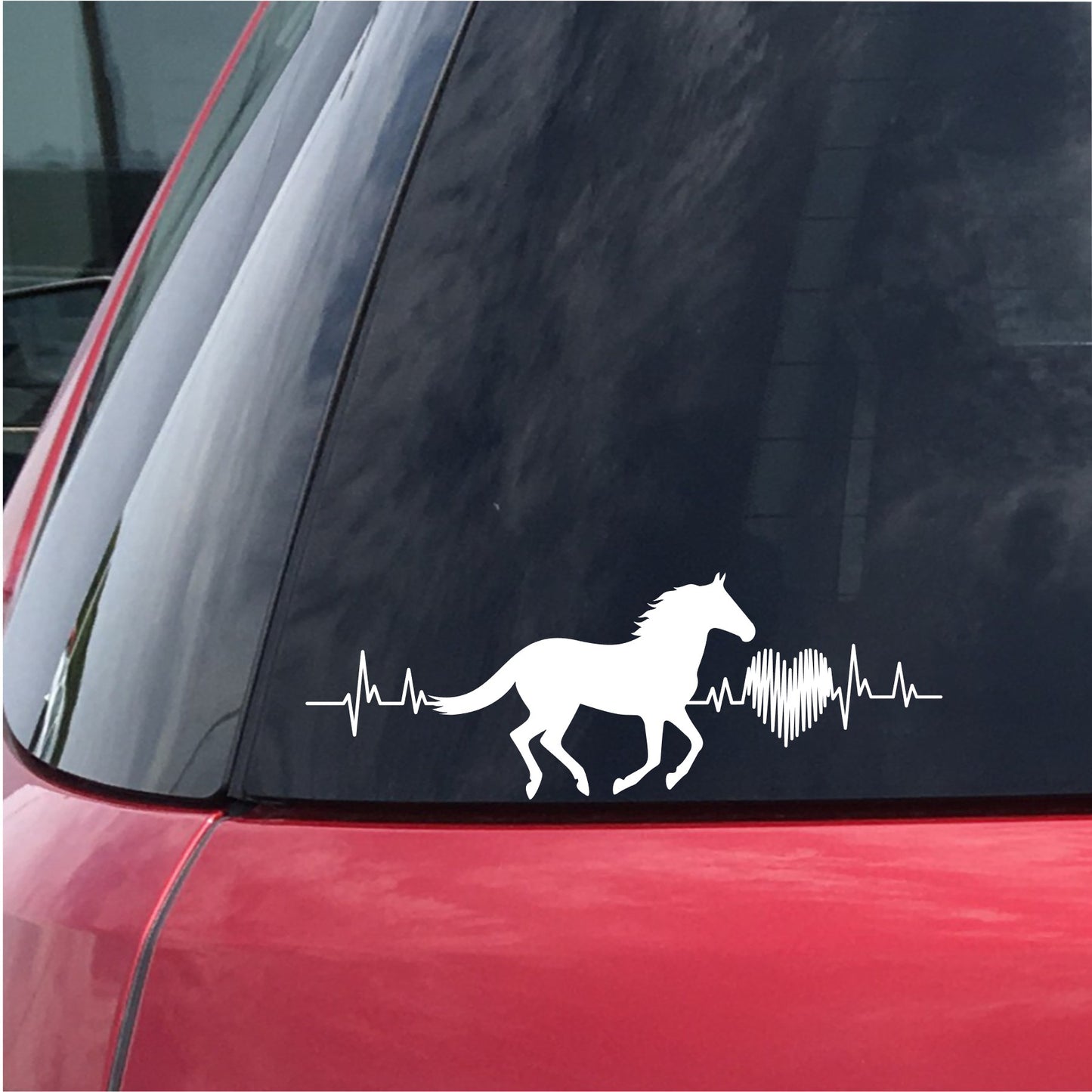 Horse Heartbeat Car Decal