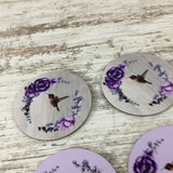 Hummingbird Round Coasters Set of 4