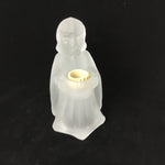 Frosted Glass Angel Candle Holder