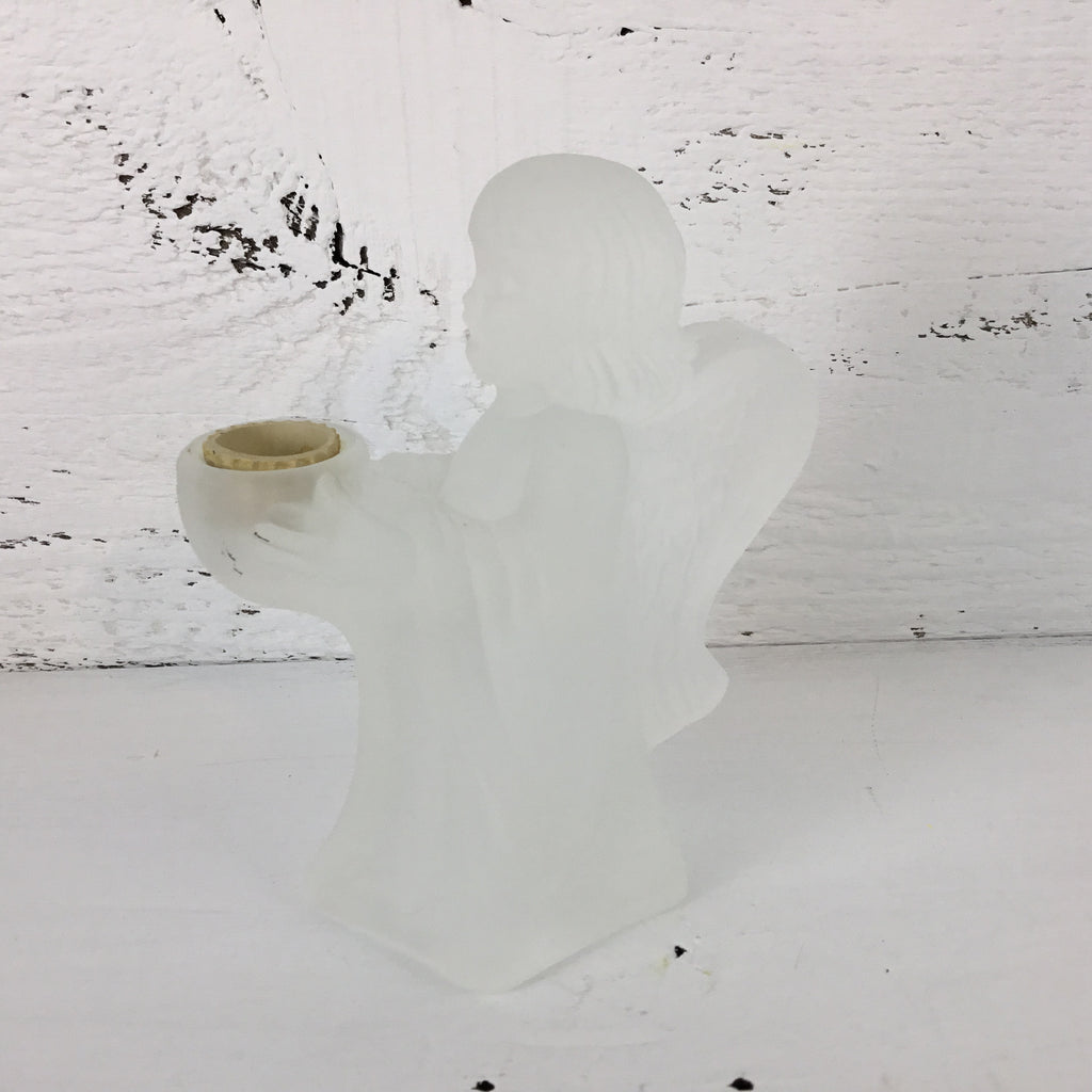 Frosted Glass Angel Candle Holder Michelle's Variety Shop